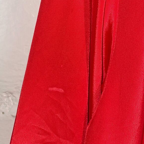 Vintage NWT Red Blouse Size 8 Silk-Like Double Breasted Lightweight Dead Stock - Picture 7 of 11